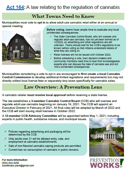 ACT 164 Fact Sheet | Healthy Lamoille Valley